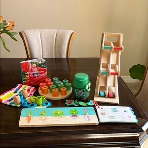Lovevery “The Pioneer” Play Guide- Colorful Wooden Kids Toy Set